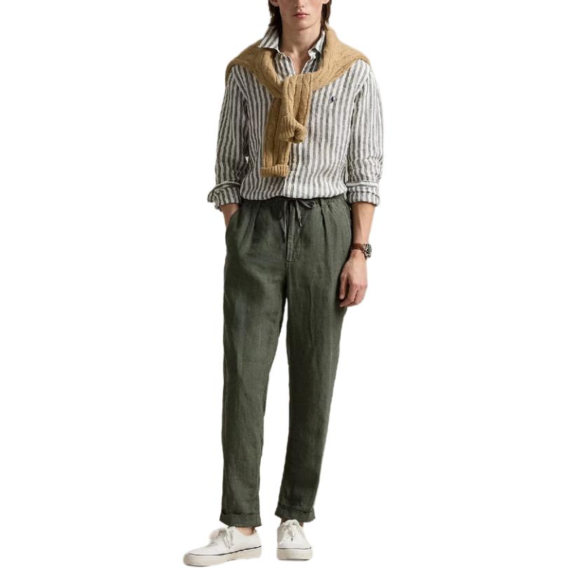 Polo Ralph Lauren  Green Striped Long Sleeve Button-Up Shirt 710969636-001 圖 3