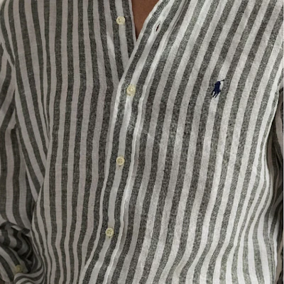 Camisa Polo Ralph Lauren de rayas verdes manga larga con botones 710969636-001 Details for Camisa Polo Ralph Lauren de rayas verdes manga larga con botones 710969636-001