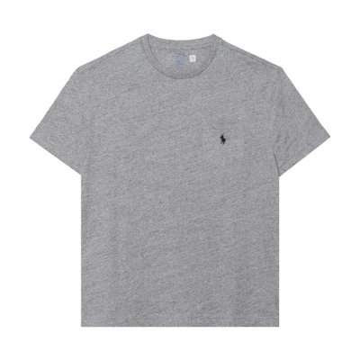 Polo Ralph Lauren Grey Crewneck T-Shirt with Solid Logo Embroidery. 710707095-006