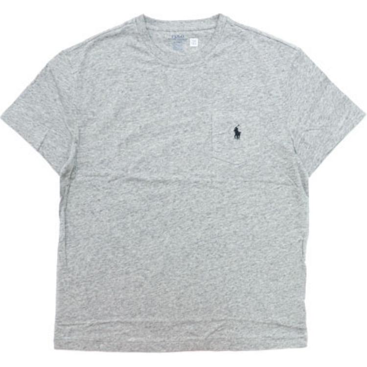 Order Polo Ralph Lauren 灰色圓領T恤經典刺繡標誌款式 710707095-006