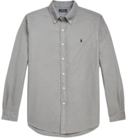 Polo Ralph Lauren Grey Embroidered Oxford Long Sleeve Shirt 710804257-004 Polo Ralph Lauren Grey Embroidered Oxford Long Sleeve Shirt 710804257-004