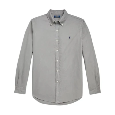 Polo Ralph Lauren Grey Embroidered Oxford Long Sleeve Shirt 710804257-004