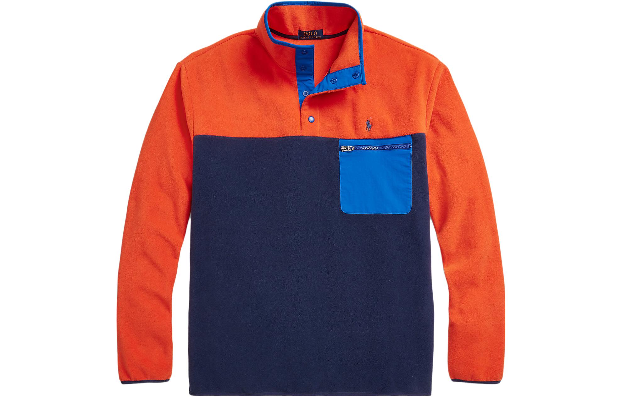 Order Polo Ralph Lauren Half-Placket Pullover Biru Logo Sulaman 710852316-001