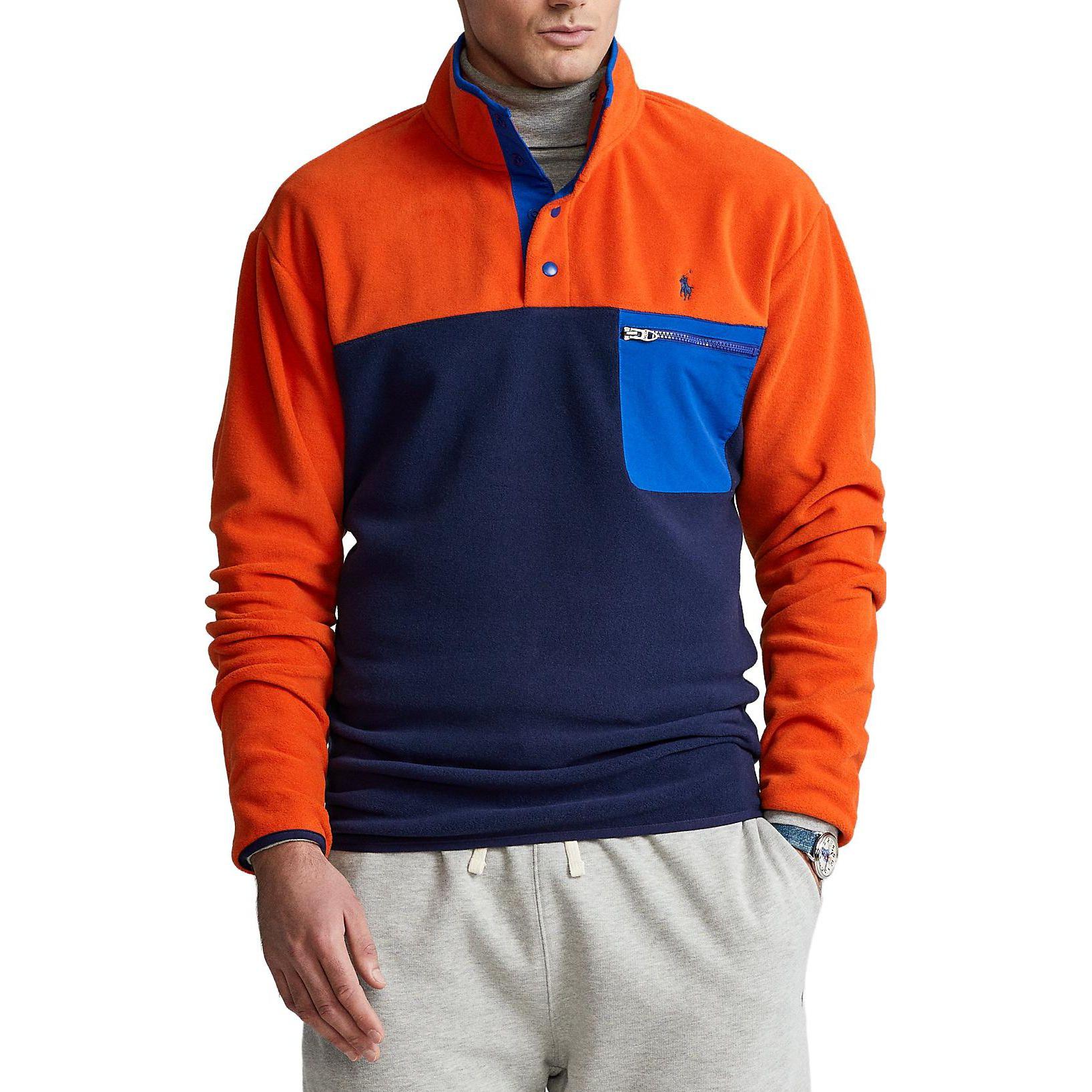 Lookbook Polo Ralph Lauren Half-Placket Pullover Biru Logo Sulaman 710852316-001