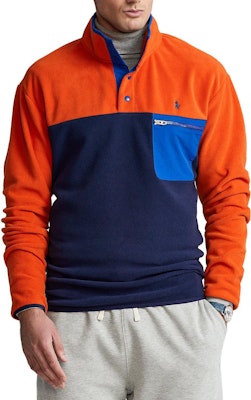 Polo Ralph Lauren Half-Placket Pullover Biru Logo Sulaman 710852316-001 Lookbook Polo Ralph Lauren Half-Placket Pullover Biru Logo Sulaman 710852316-001