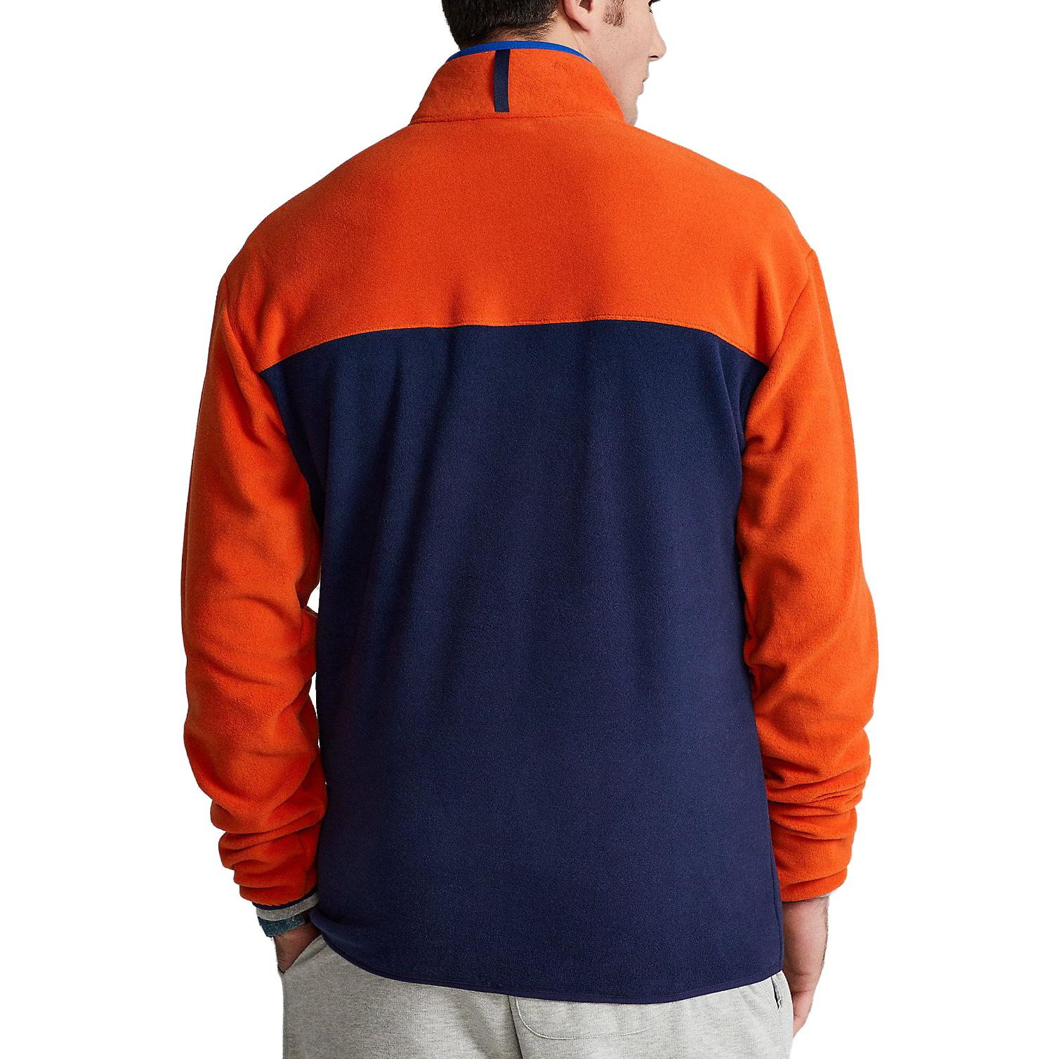 Shop Polo Ralph Lauren Half-Placket Pullover Biru Logo Sulaman 710852316-001