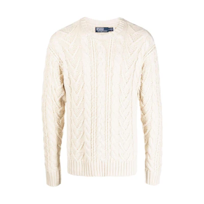 Polo Ralph Lauren Ivory White Solid Crewneck Pullover Sweater. 710909196-001