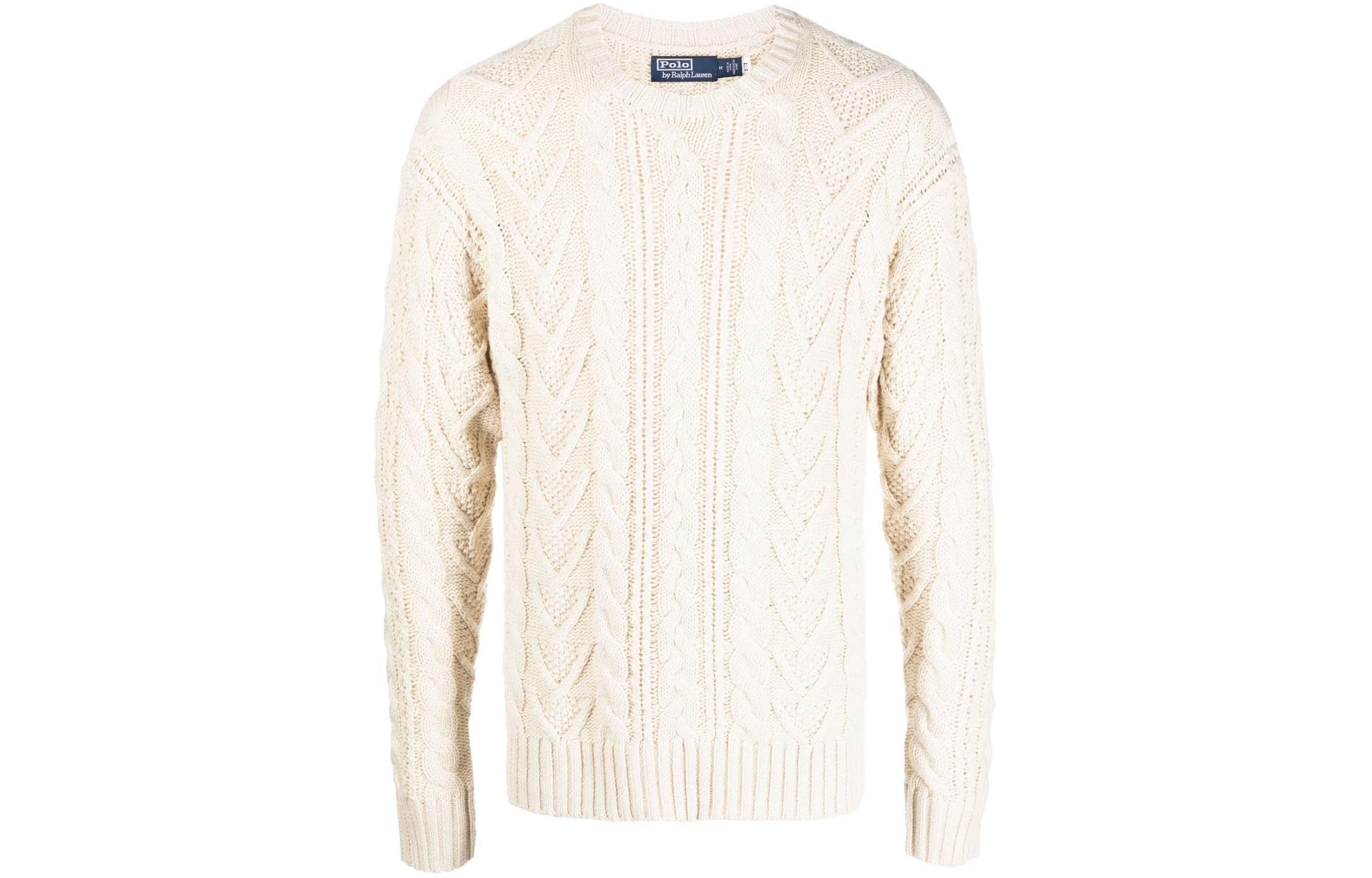 Polo Ralph Lauren  Ivory White Solid Crewneck Pullover Sweater. 710909196-001 圖 2