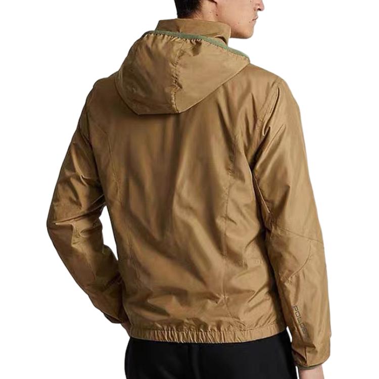 Lookbook Polo Ralph Lauren 卡其色刺绣标志拉链连帽外套夹克 710914503-003