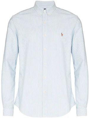 Polo Ralph Lauren Light Blue Striped Button-Up Shirt with Logo Embroidery 710549084-009 Buy Polo Ralph Lauren Light Blue Striped Button-Up Shirt with Logo Embroidery 710549084-009