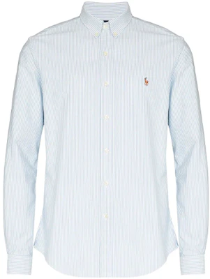 Polo Ralph Lauren Light Blue Striped Button-Up Shirt with Logo Embroidery 710549084-009 Order Polo Ralph Lauren Light Blue Striped Button-Up Shirt with Logo Embroidery 710549084-009