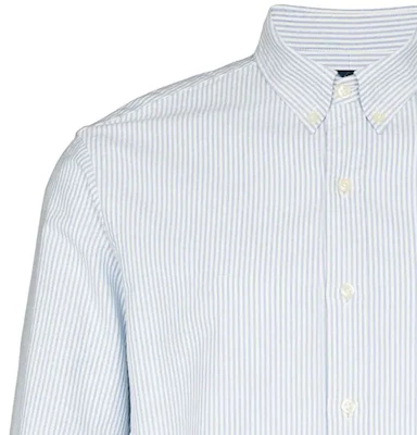 Polo Ralph Lauren Light Blue Striped Button-Up Shirt with Logo Embroidery 710549084-009 Details for Polo Ralph Lauren Light Blue Striped Button-Up Shirt with Logo Embroidery 710549084-009