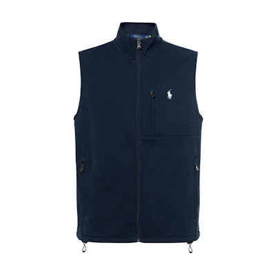 Polo Ralph Lauren Logo Embroidered Sleeveless Vest Navy Blue. 710934621-002