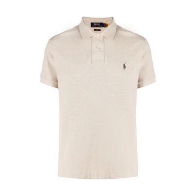 Polo Ralph Lauren Logo Short-Sleeve Polo Shirt Beige 710536856-215