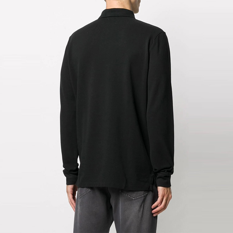 Polo Ralph Lauren  Long Sleeve Logo Embroidered Black Polo Shirt. 710680790-045 圖 6