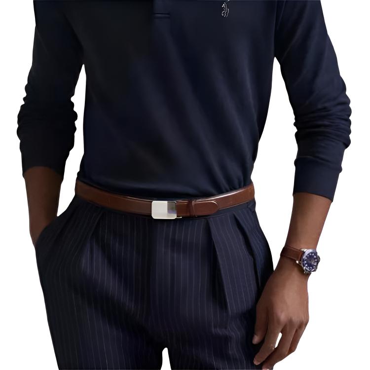 Sizing 拉夫劳伦长袖刺绣标志纯色翻领衫 710951683-007