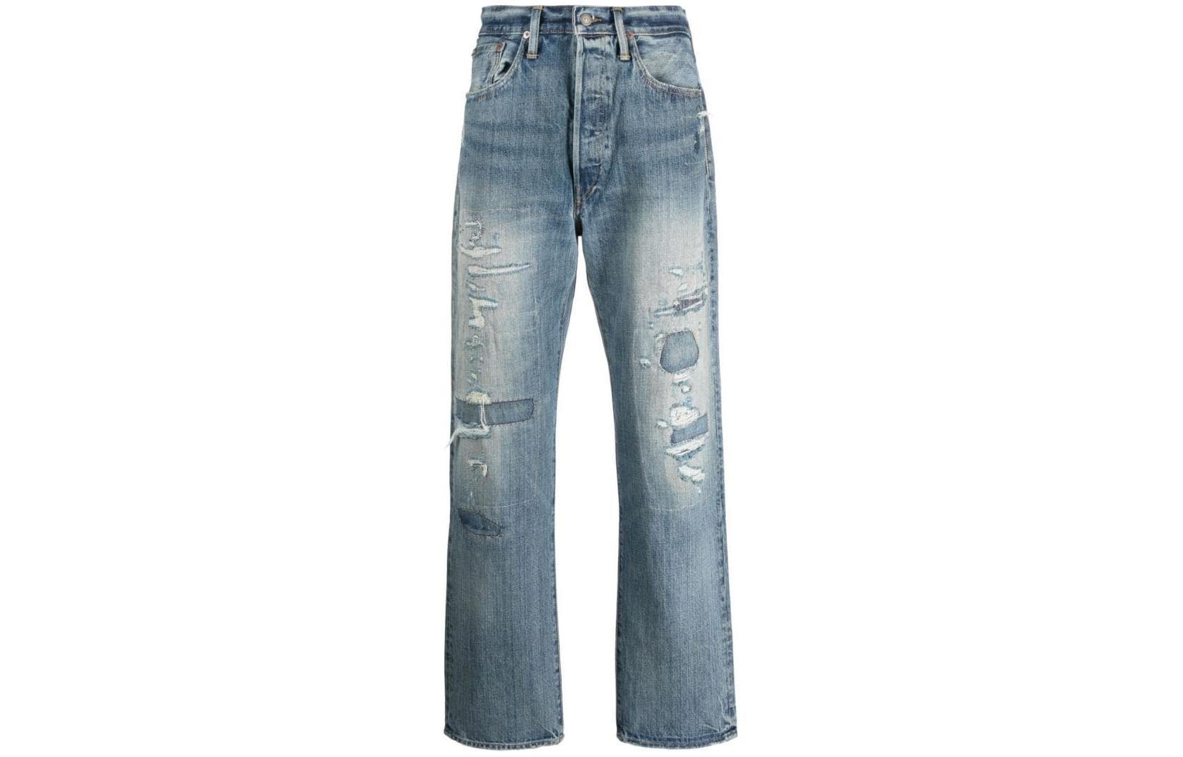 Order Polo Ralph Lauren 中腰直筒破洞牛仔裤 蓝色 710917207-001