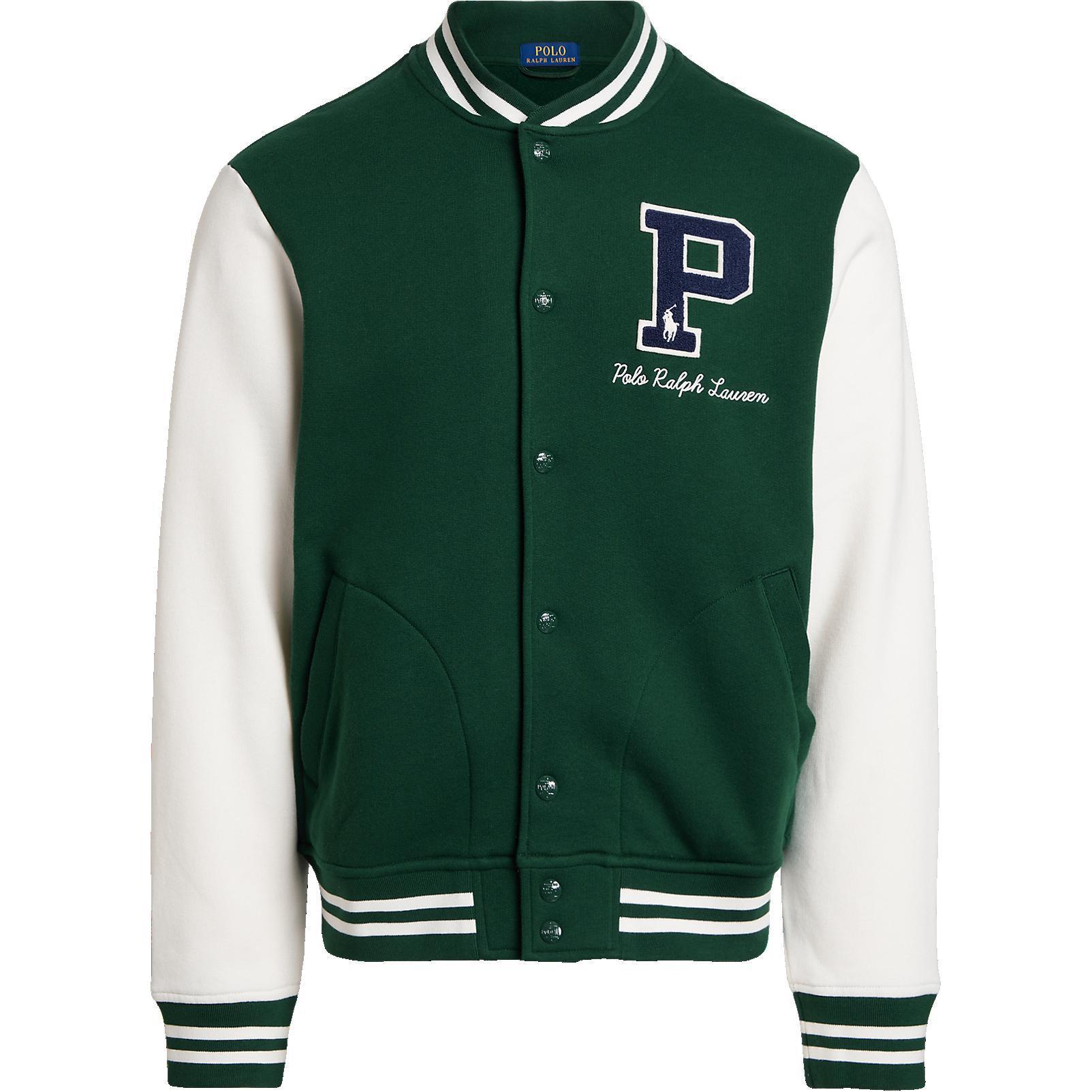 Order Polo Ralph Lauren 苔蘚瑪瑙撞色條紋長袖棒球外套 MNPOKNI16823813