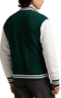 Shop Polo Ralph Lauren 苔蘚瑪瑙撞色條紋長袖棒球外套 MNPOKNI16823813