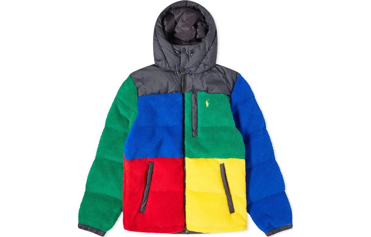 Polo Ralph Lauren  Multicolor Logo Patch Hooded Down Jacket 710923299-001