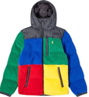 Polo Ralph Lauren Multicolor Logo Patch Hooded Down Jacket 710923299-001 Polo Ralph Lauren Multicolor Logo Patch Hooded Down Jacket 710923299-001