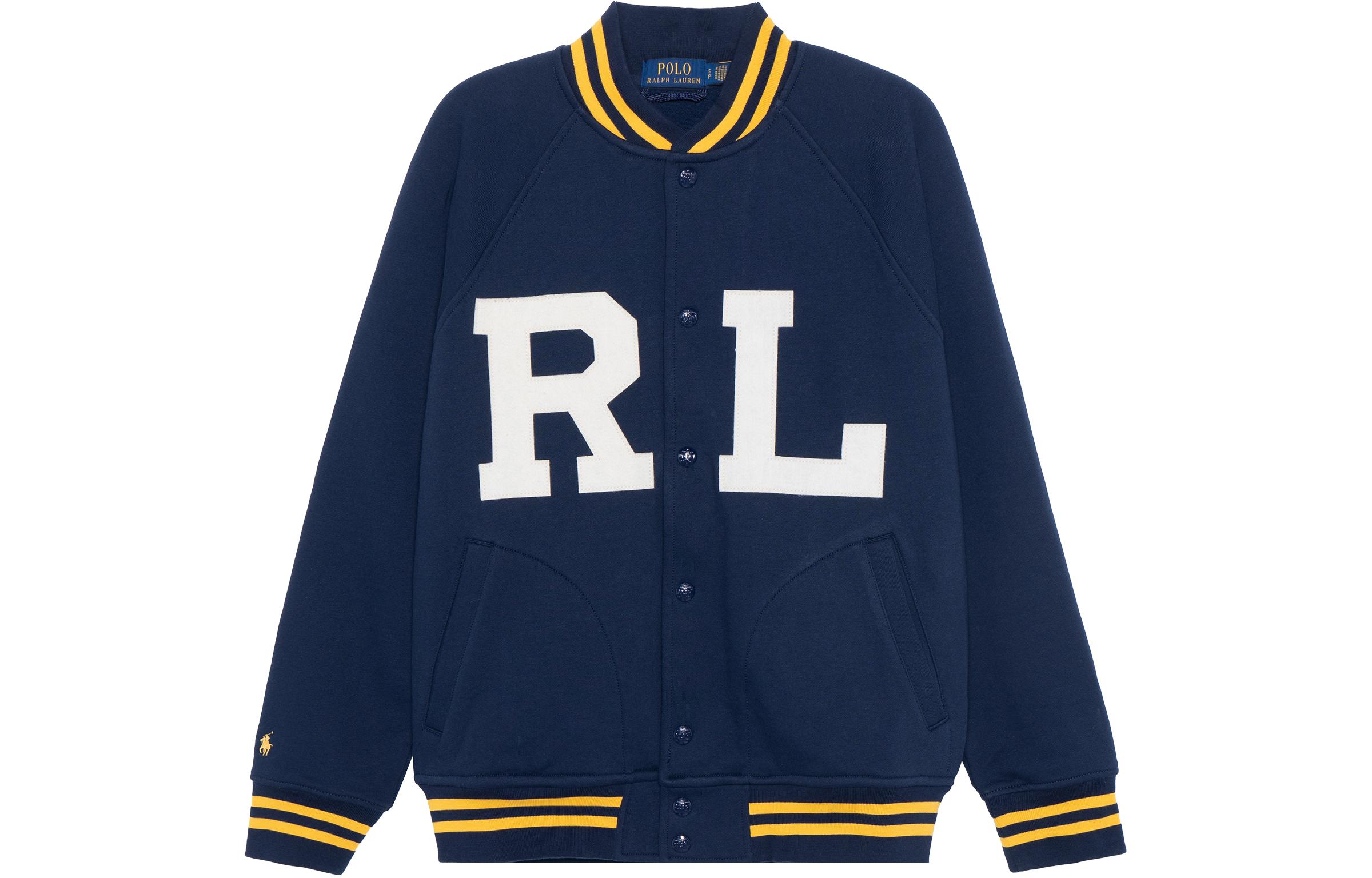 Polo Ralph Lauren  Navy Blazer with Letter Embroidery and Striped Trim 710878501-001