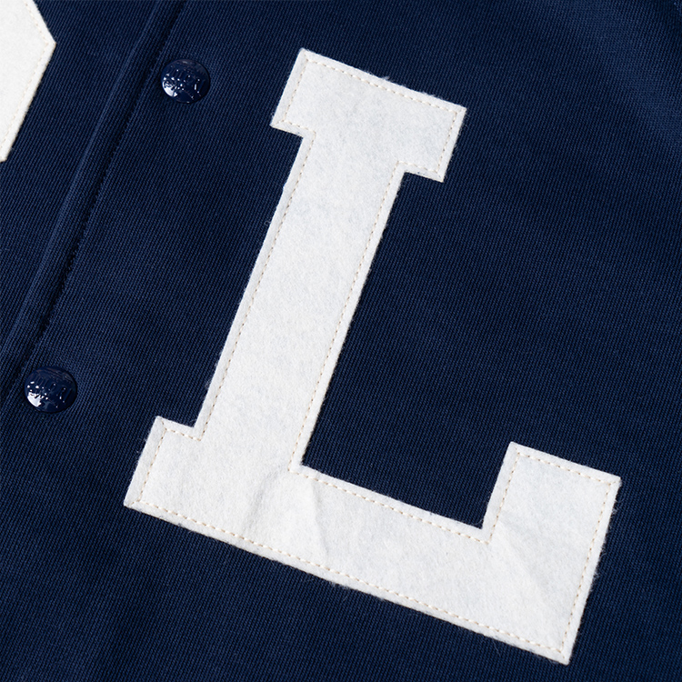 Sizing Polo Ralph Lauren 海軍藍刺繡字母西裝外套帶條紋裝飾 710878501-001