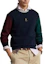 Shop Polo Ralph Lauren 海军蓝拼色圆领刺绣标志卫衣 710881504-002