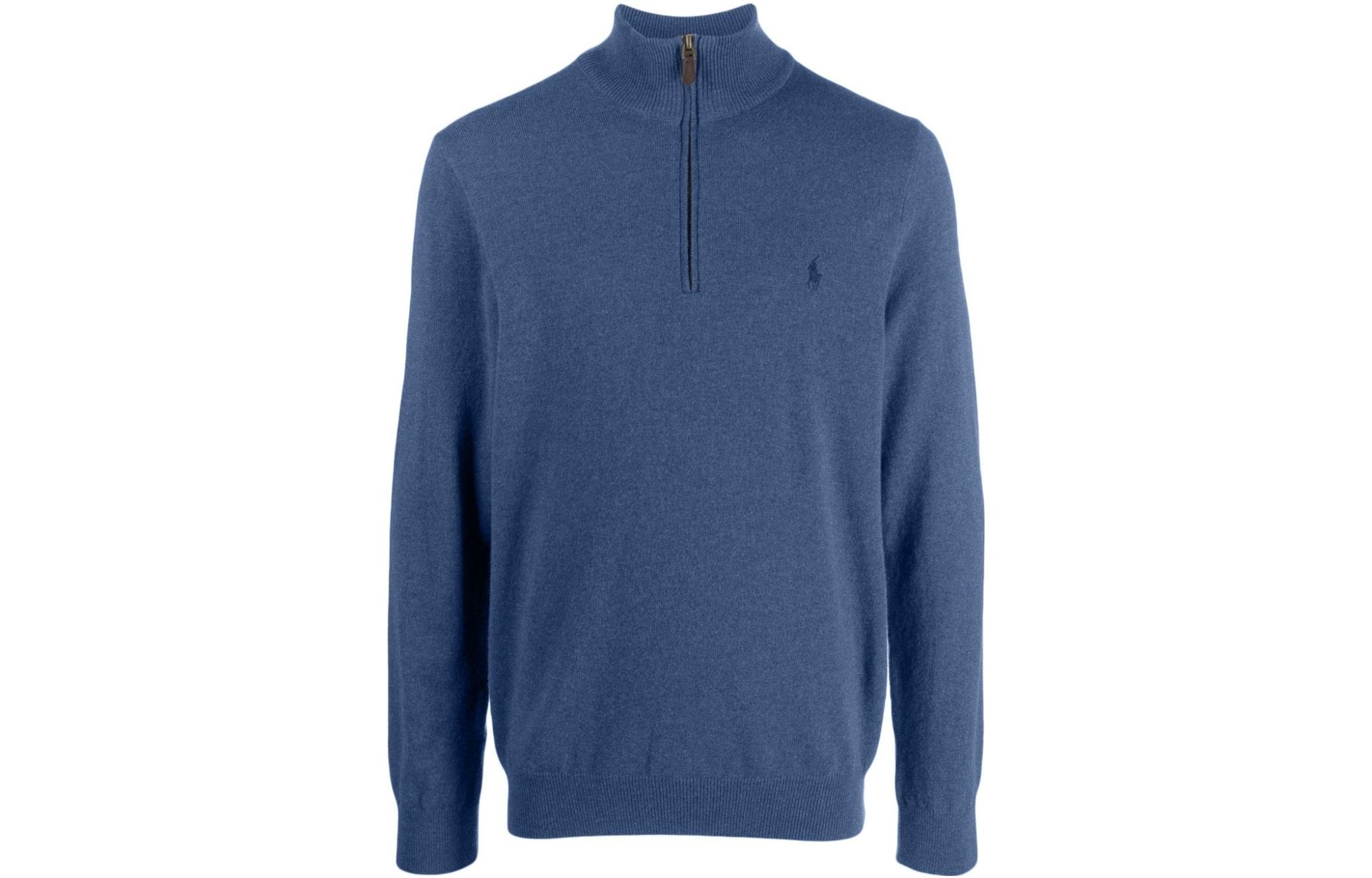 Polo Ralph Lauren  Navy Blue Half-Zip Sweater with Pony Embroidery. 710876756-012 圖 2