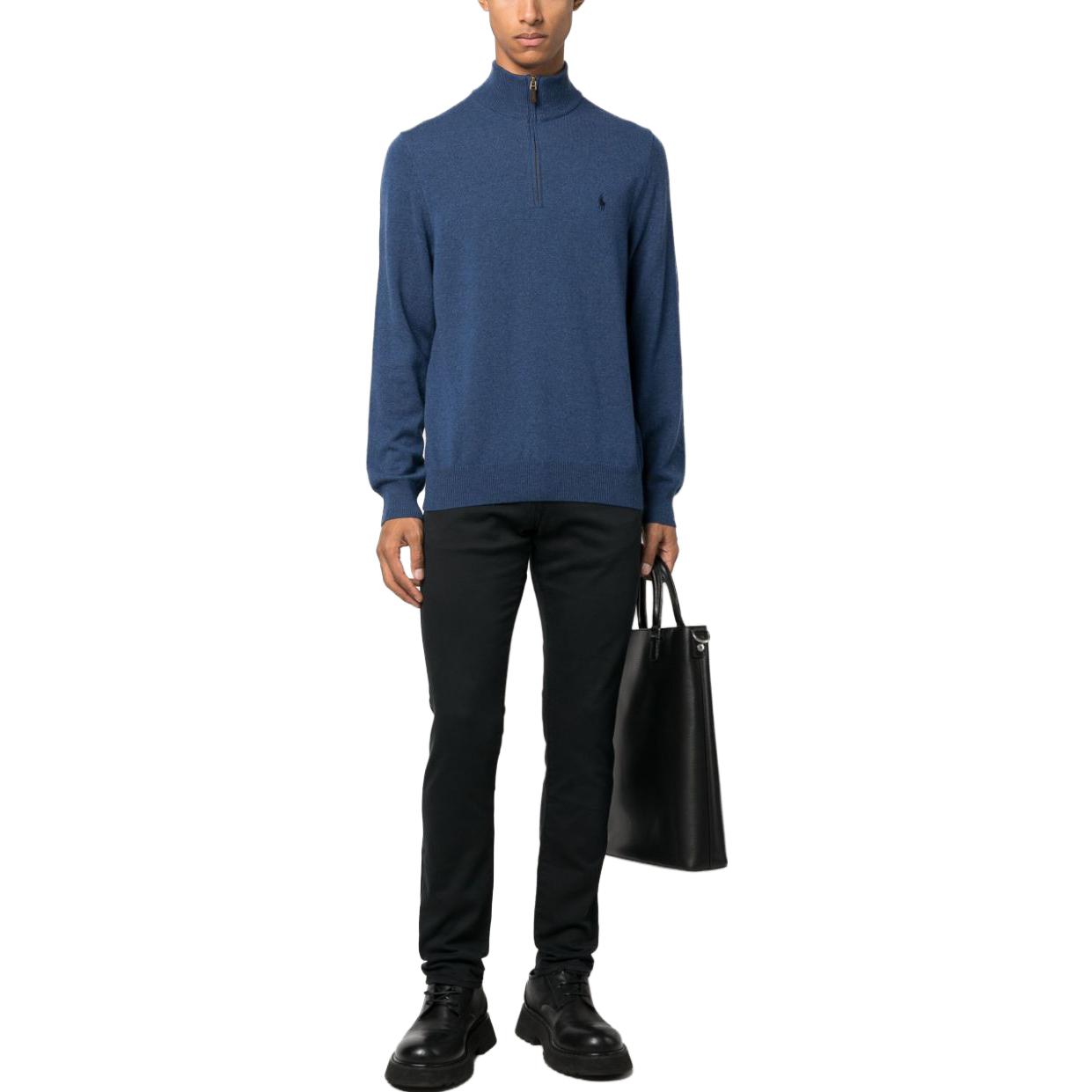 Polo Ralph Lauren  Navy Blue Half-Zip Sweater with Pony Embroidery. 710876756-012 圖 3