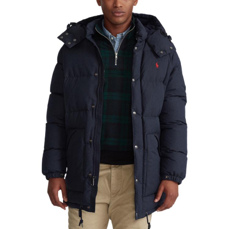 Polo Ralph Lauren  Navy Blue Hooded Puffer Jacket with Logo Embroidery. MNPOOTW16020322 圖 4