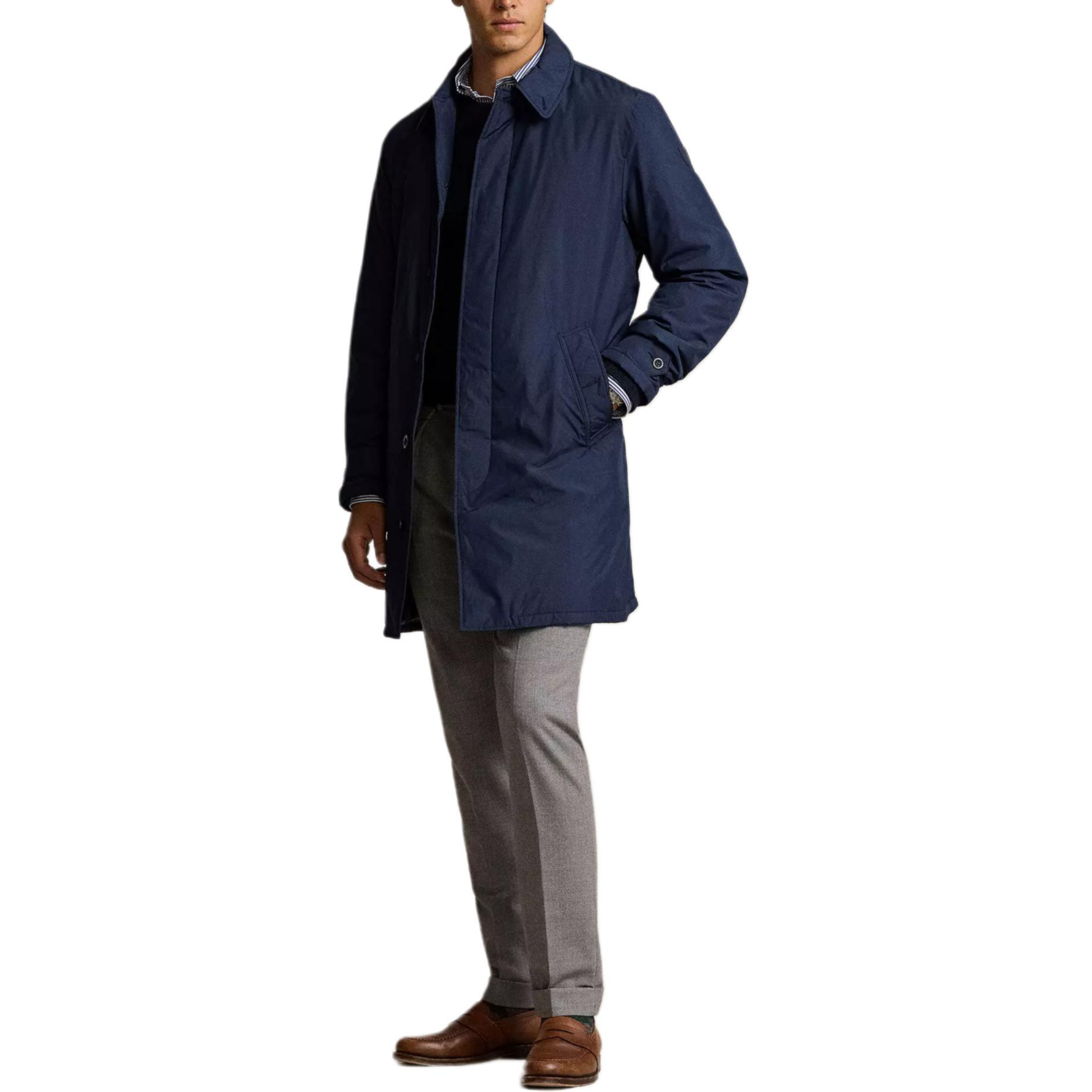 Polo Ralph Lauren  Navy Blue Long-Sleeve Button-Up Jacket 710938513-001 圖 3