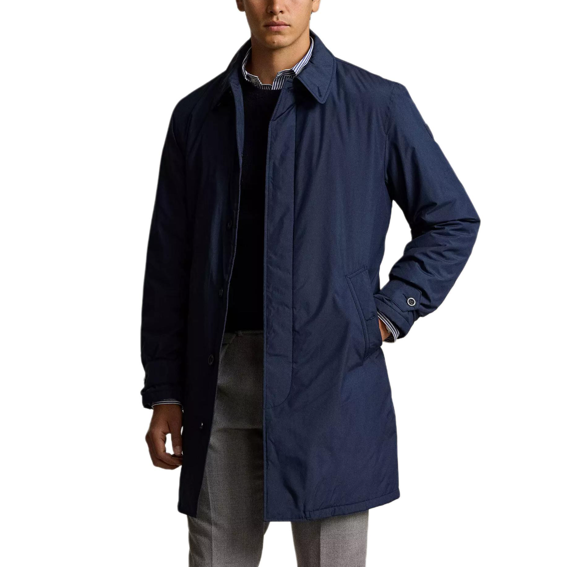 Polo Ralph Lauren  Navy Blue Long-Sleeve Button-Up Jacket 710938513-001 圖 4