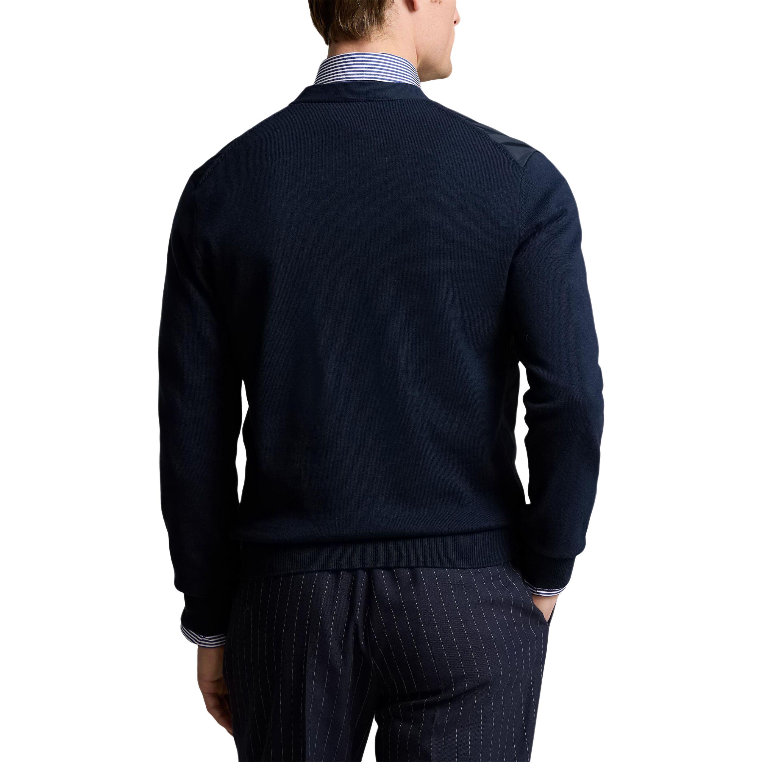 Polo Ralph Lauren  Navy Blue V-neck Buttoned Long-Sleeve Knit Sweater 710934447-001 圖 4