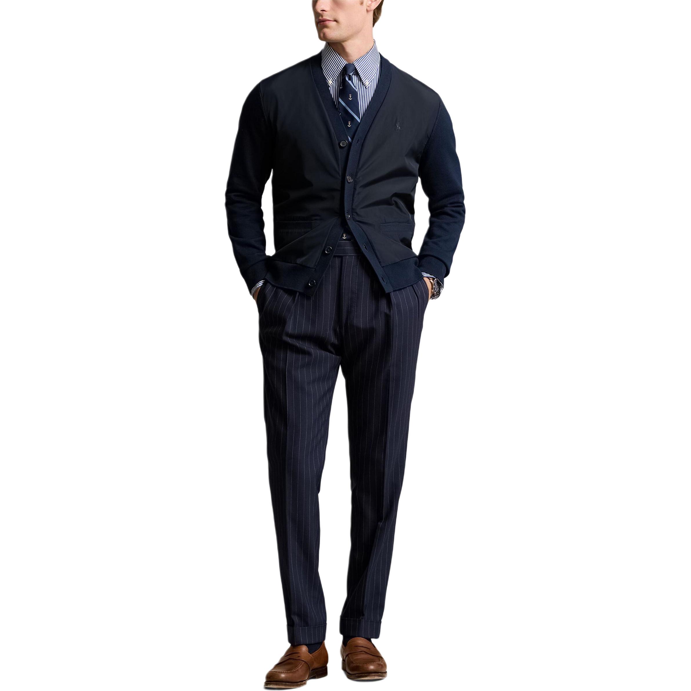 Polo Ralph Lauren  Navy Blue V-neck Buttoned Long-Sleeve Knit Sweater 710934447-001 圖 5