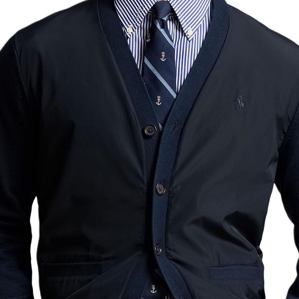 Polo Ralph Lauren  Navy Blue V-neck Buttoned Long-Sleeve Knit Sweater 710934447-001 圖 6