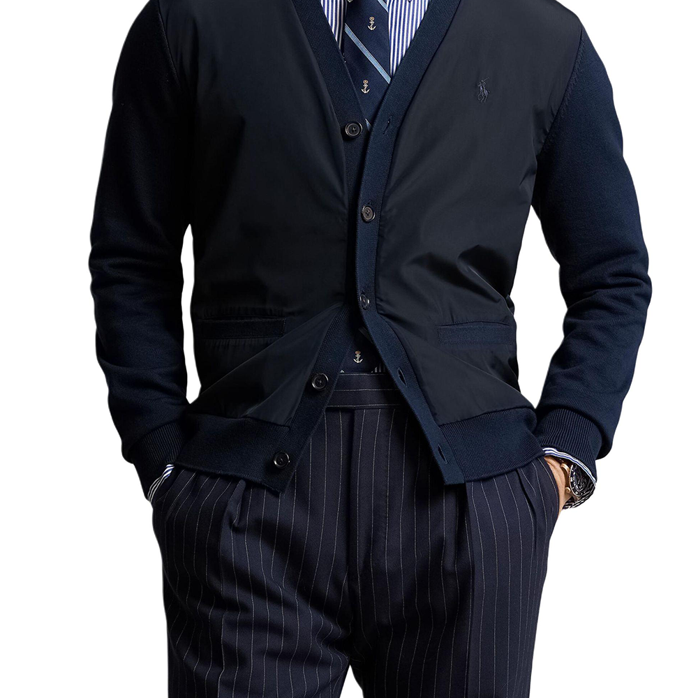 Polo Ralph Lauren  Navy Blue V-neck Buttoned Long-Sleeve Knit Sweater 710934447-001 圖 7