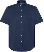 Polo Ralph Lauren Navy Short Sleeve Shirt with Logo and Button-Down Collar 710914495-006 Polo Ralph Lauren Navy Short Sleeve Shirt with Logo and Button-Down Collar 710914495-006