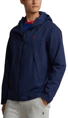 Polo Ralph Lauren 海軍藍防水連帽刺繡標誌外套 MNPOOTW16021-197 Shop Polo Ralph Lauren 海軍藍防水連帽刺繡標誌外套 MNPOOTW16021-197