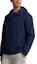 Shop Polo Ralph Lauren 海軍藍防水連帽刺繡標誌外套 MNPOOTW16021-197