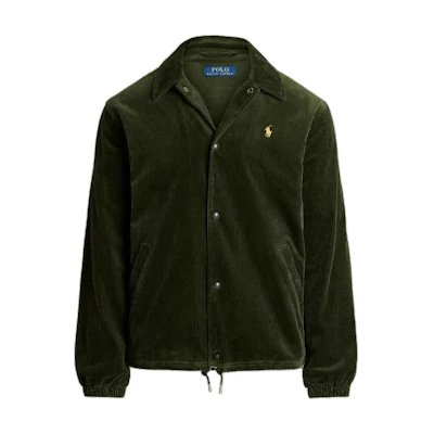 Polo Ralph Lauren Olive Solid Corduroy Coach Jacket. MNPOOTW16021451-