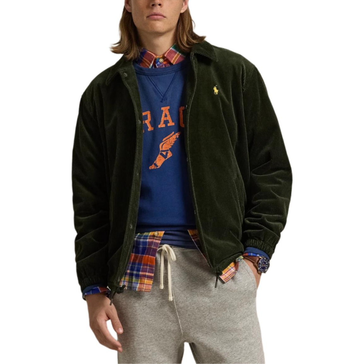Polo Ralph Lauren  Olive Solid Corduroy Coach Jacket. MNPOOTW16021451- 圖 4