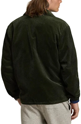 Polo Ralph Lauren Olive Solid Corduroy Coach Jacket. MNPOOTW16021451- Purchase Polo Ralph Lauren Olive Solid Corduroy Coach Jacket. MNPOOTW16021451-