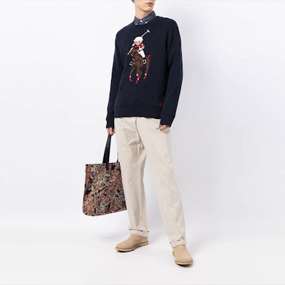 Polo Ralph Lauren 深藍色圖案圓領針織毛衣 710834685-001 Lookbook Polo Ralph Lauren 深藍色圖案圓領針織毛衣 710834685-001