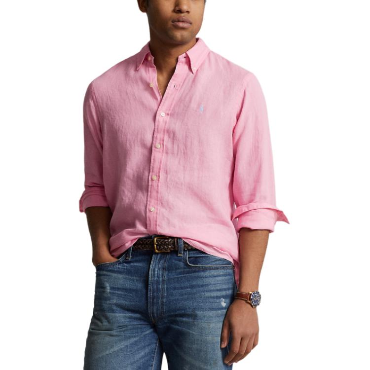 Polo Ralph Lauren  Pink Long Sleeve Shirt with Embroidered Logo. 710937402-007 圖 5