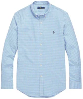 Polo Ralph Lauren Plaid Logo Print Button-Up Shirt Light Blue Long Sleeve 710928255-004 Polo Ralph Lauren Plaid Logo Print Button-Up Shirt Light Blue Long Sleeve 710928255-004