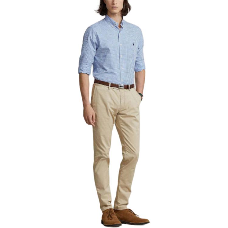 Polo Ralph Lauren  Plaid Logo Print Button-Up Shirt Light Blue Long Sleeve 710928255-004 圖 3