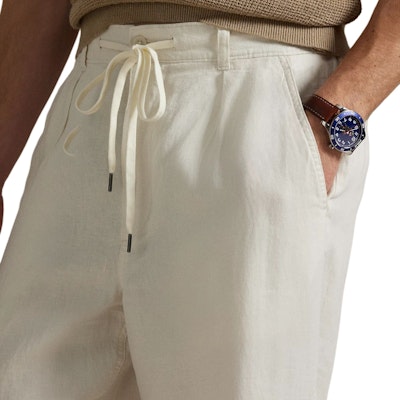 Polo Ralph Lauren Celana Linen Lipit Warna Cream Celana Kasual. 710971941-002 Details for Polo Ralph Lauren Celana Linen Lipit Warna Cream Celana Kasual. 710971941-002