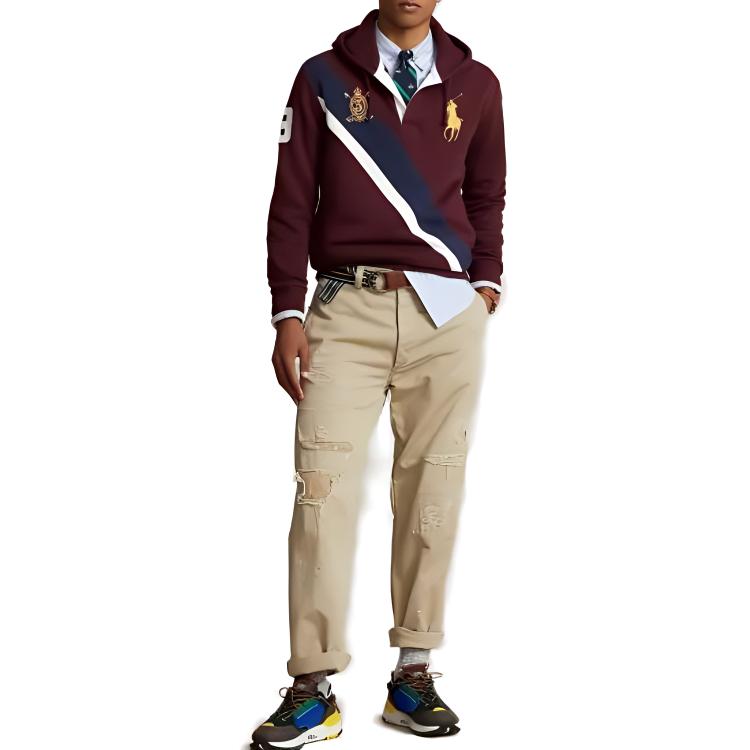 Polo Ralph Lauren  Red Badge Stripe Graphic Hoodie Long Sleeve Pullover. MNPOKNI16823-180 圖 3