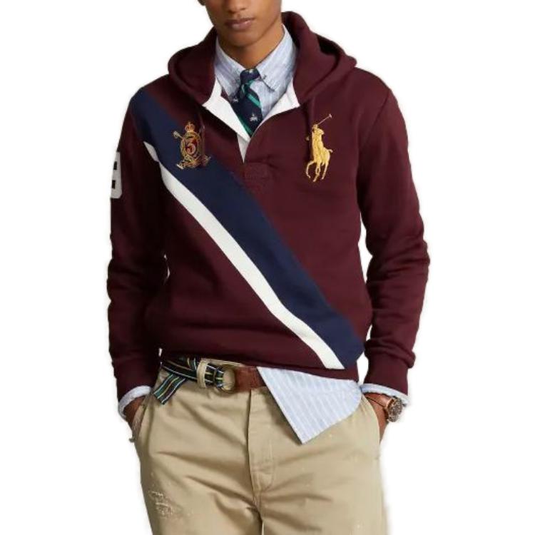 Polo Ralph Lauren  Red Badge Stripe Graphic Hoodie Long Sleeve Pullover. MNPOKNI16823-180 圖 4